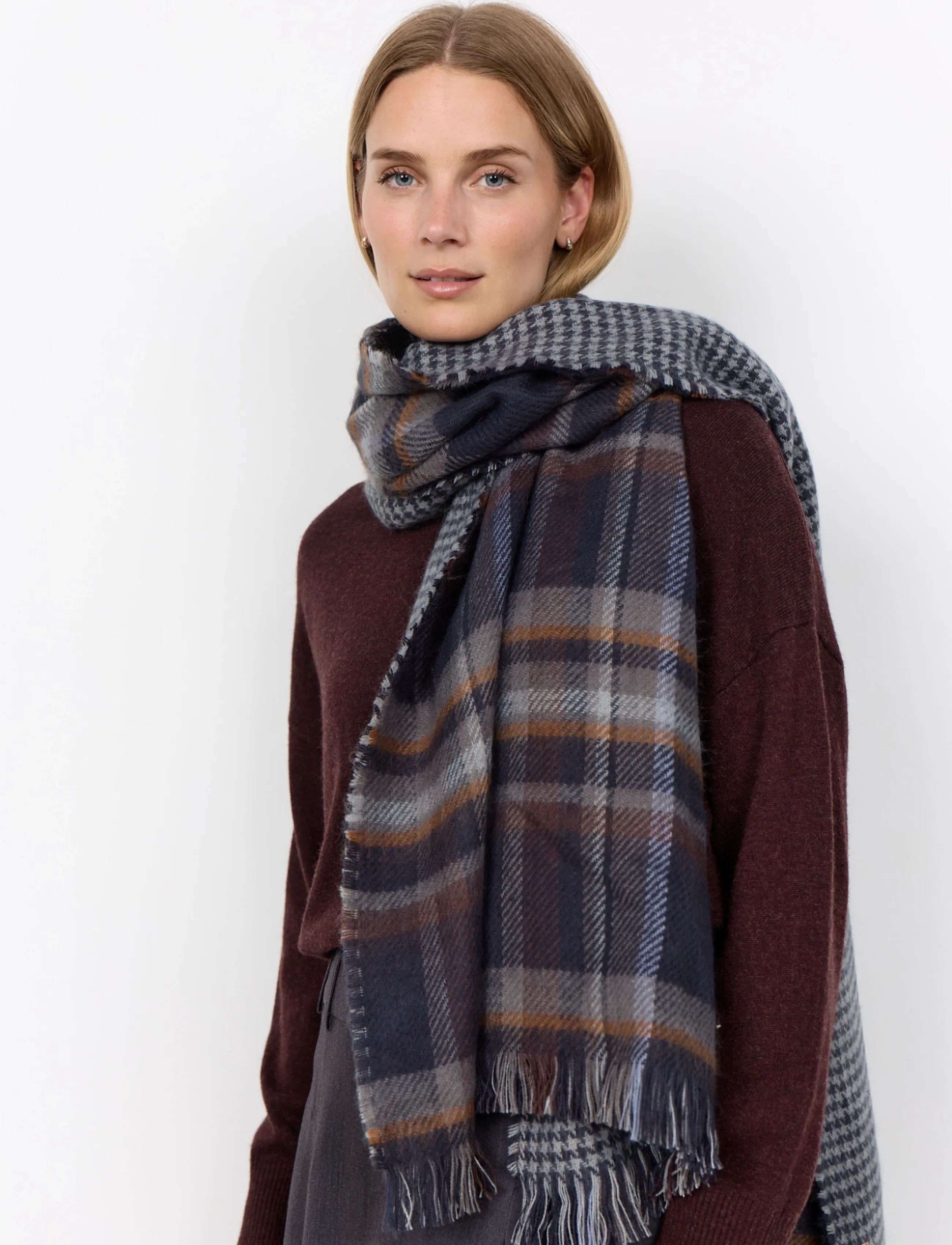 Soyaconcept - SC-HANAN YD - winterschals - 6910 navy combi - 3