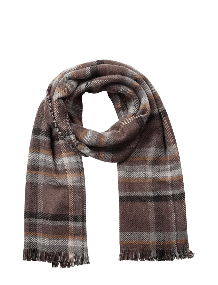 Soyaconcept - SC-HANAN YD - winterschals - 8980c chocolate plum combi - 1