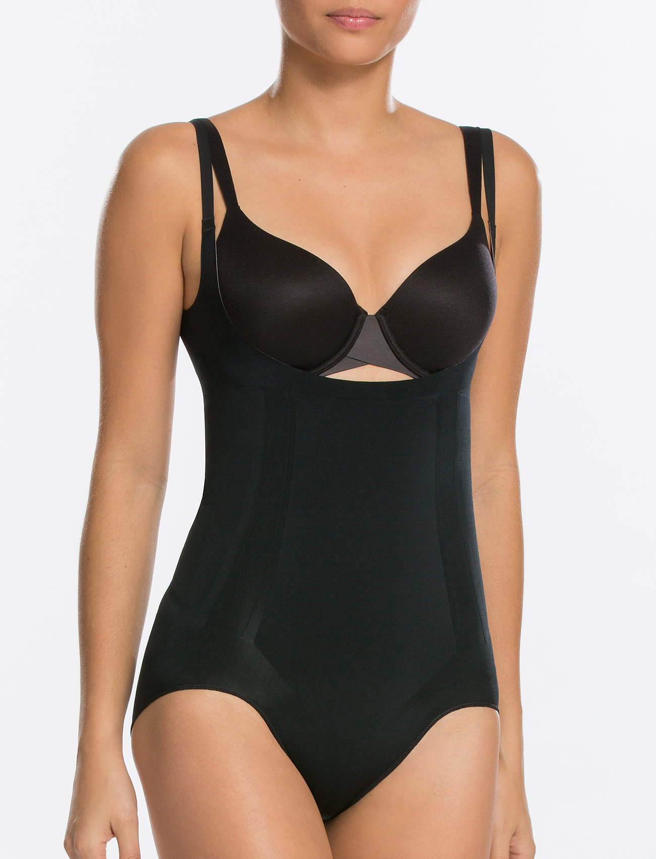 Spanx sculpt Oncore Open-Bust Brief Bodysuit, XL, Shapewear, Schwarz - Oberteile, Frauen
