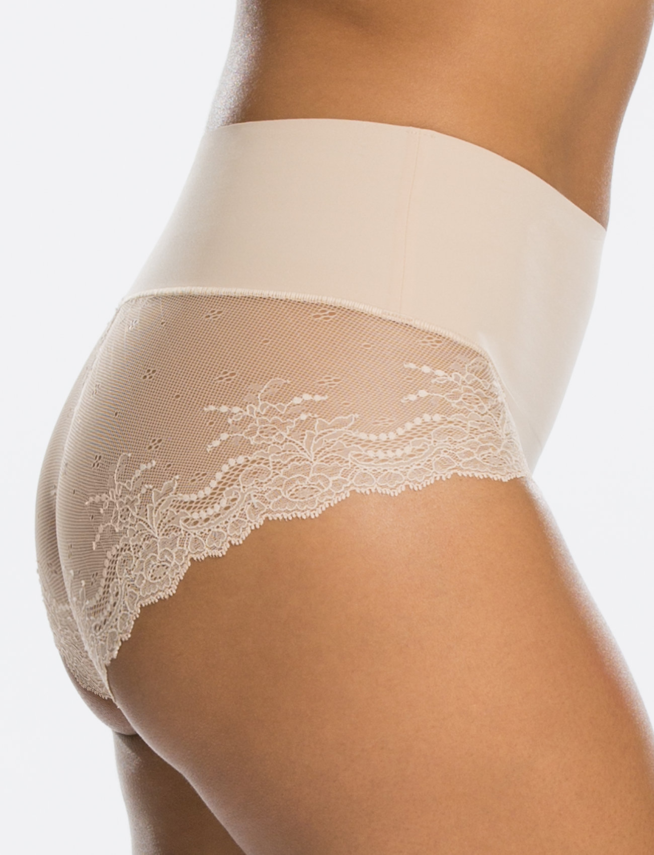 Spanx - SPANXsupersmooth™ Undie-tectable® Lace Hi-Hipster - midi un maksi biksītes - soft nude - 3