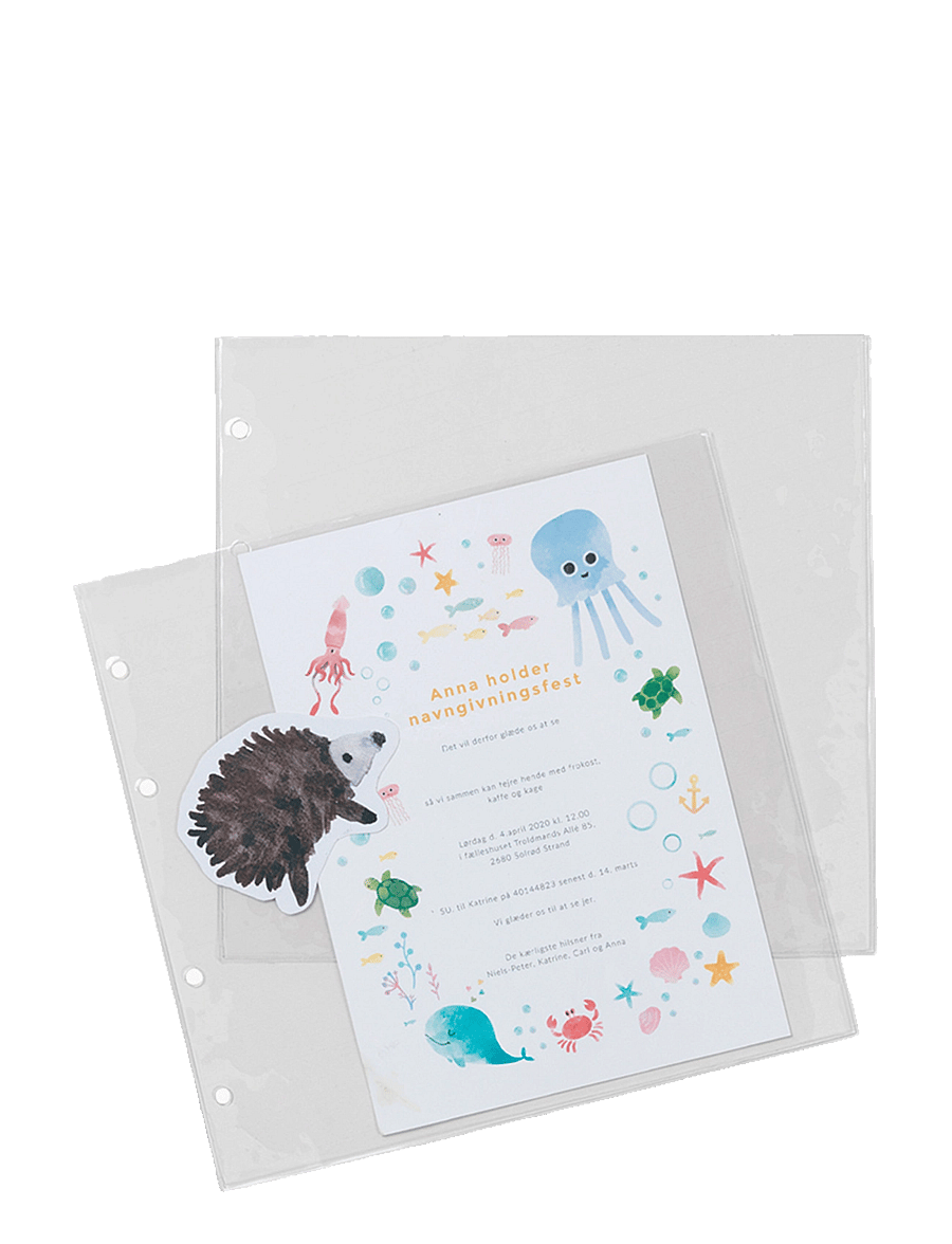 Specialday - Plastic pockets for Specialday books with a ringbinder function - mit første år - transparent - 0