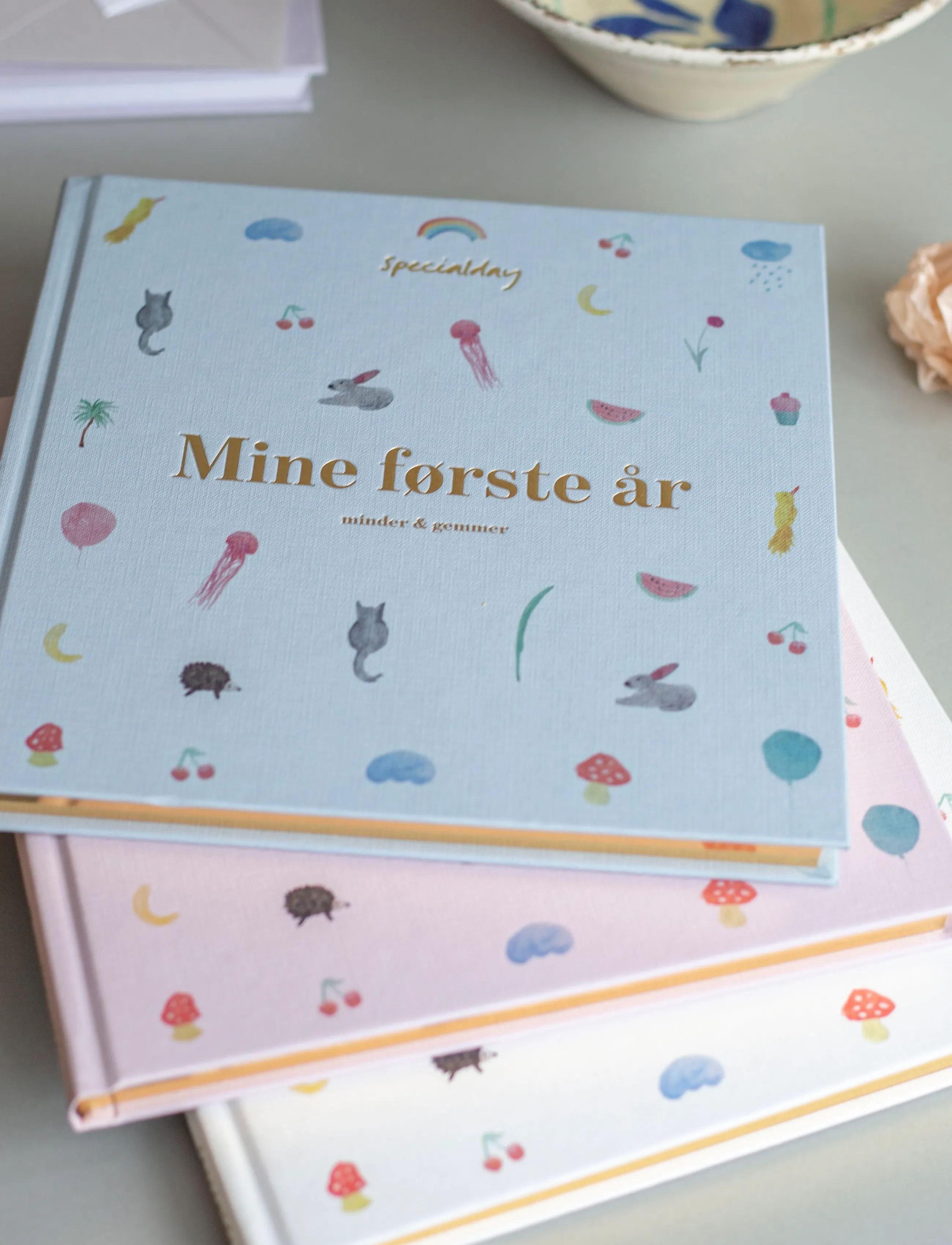 Specialday Barnets Bog Mine Første År Minder & Gemmer, DANISH, Baby Nursery, Blau - My First Year, Kinder