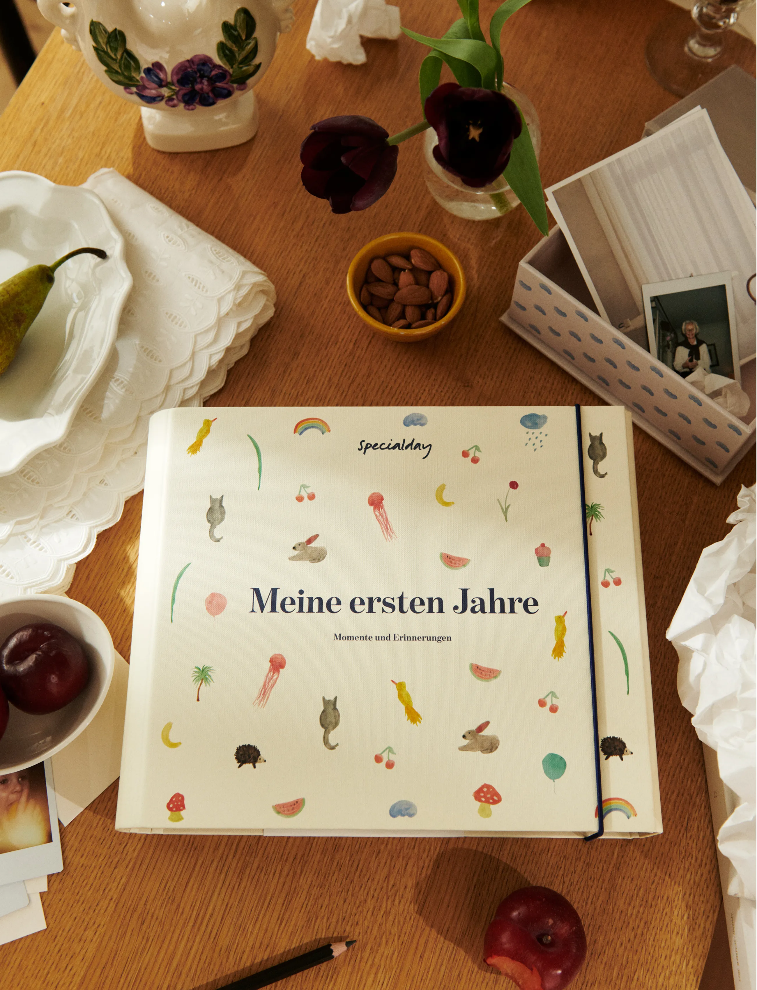 Specialday Baby Journal German Meine Ersten Jahre Cream Album W. Ringbinder Function, GERMAN, Nursery, Creme - My First Year, Kinder