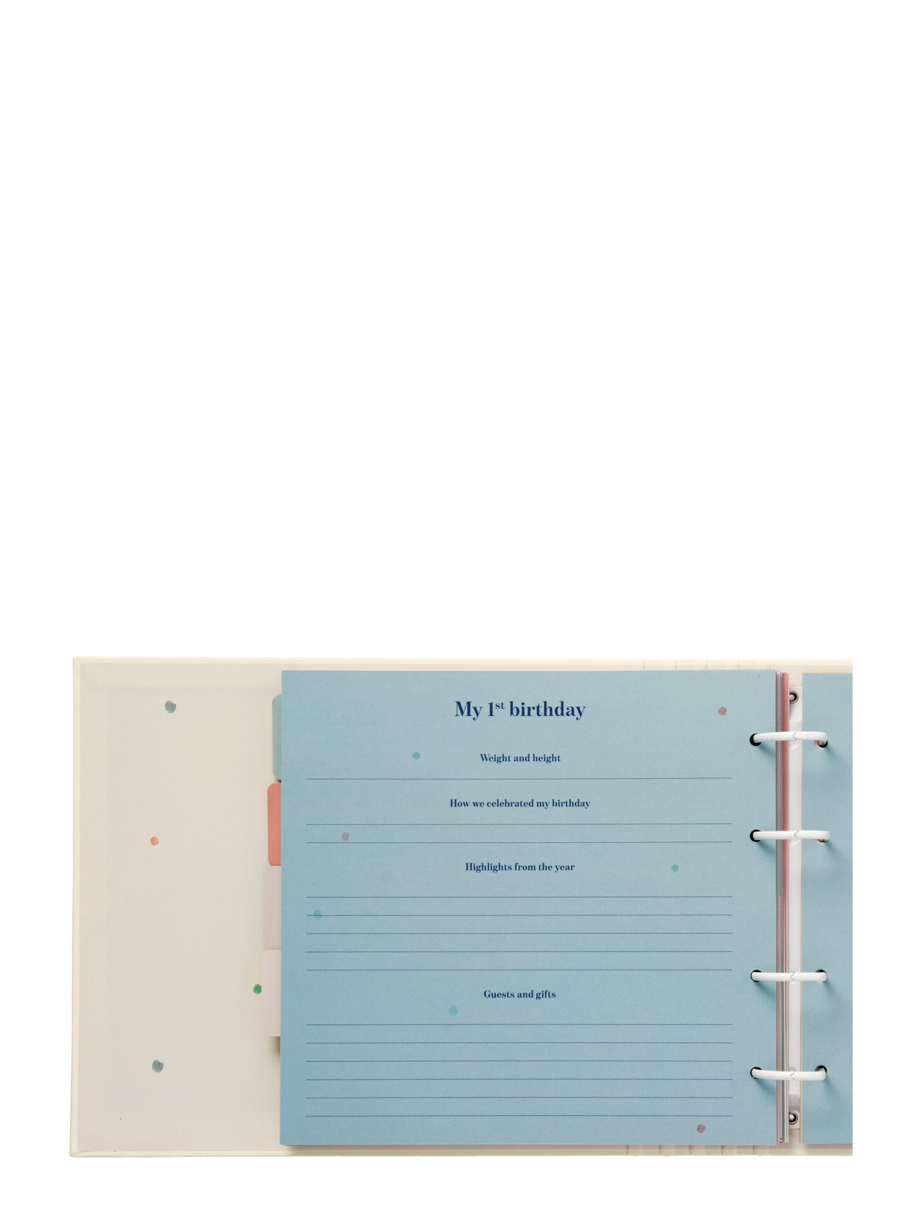 Specialday - Baby journal My First Years memories & treasures w. ringbinder function - my first year - cream - 3