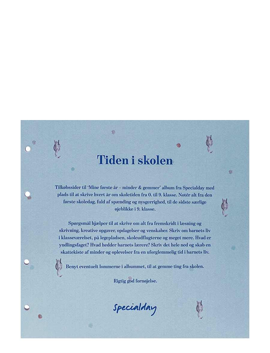 Specialday - Skolesider fra 0. til 9. klasse til Mine Første År med ringbind - mein erstes jahr - multi - 0