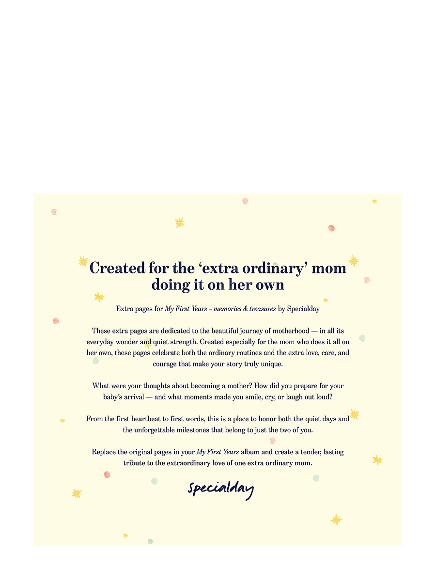 Specialday - Extraordinary Mum – Add-on Pages for My First Years Journal with ringbinder - mein erstes jahr - multi - 0
