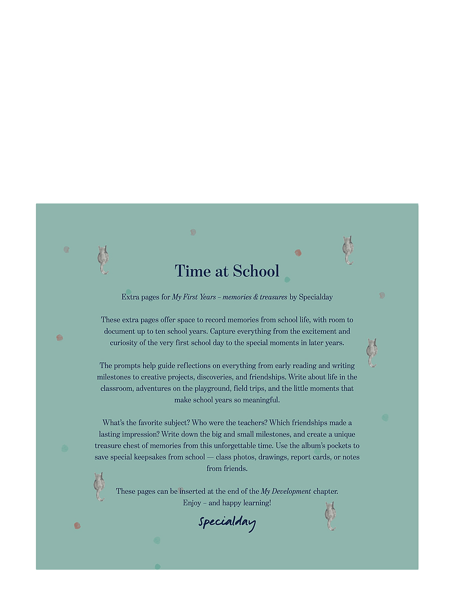 Specialday - School - Add-on Pages for My First Years ringbinder Journal - mit første år - multi - 0