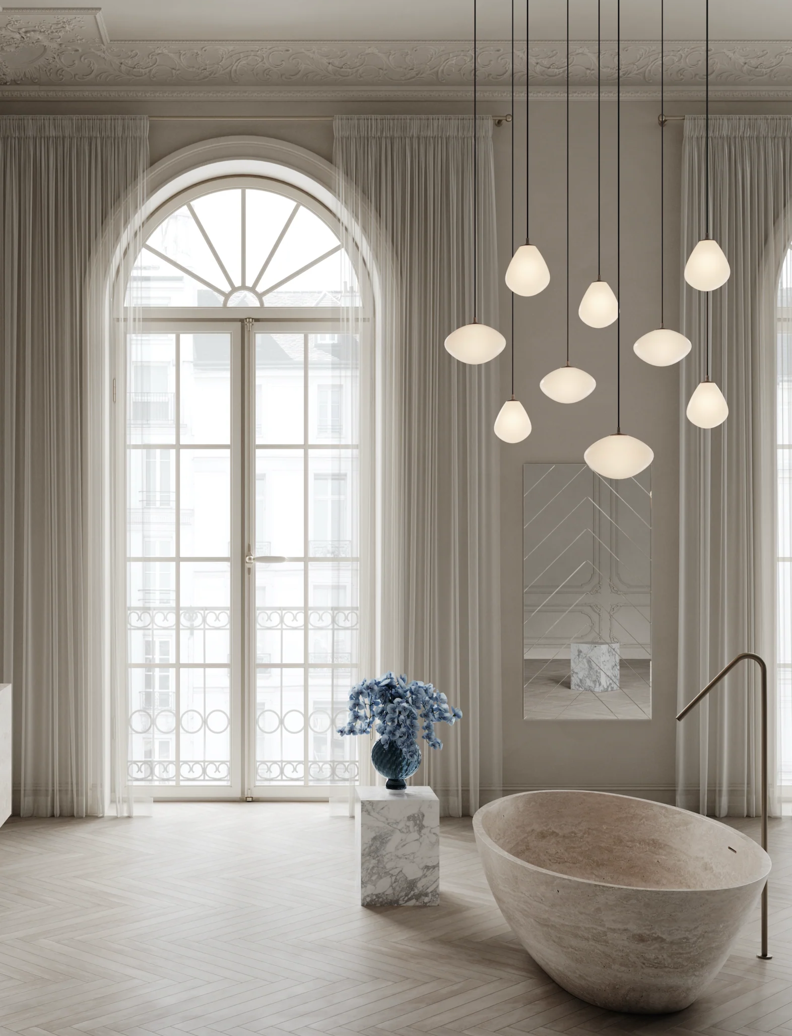 Specktrum - Elenor Lighting Pendant Oval - lustras - off white - 2