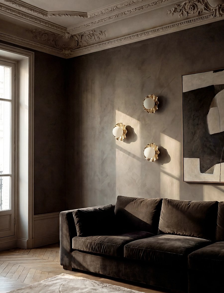 Specktrum - Lea lampe - wandleuchten - golden / opal glass - 2