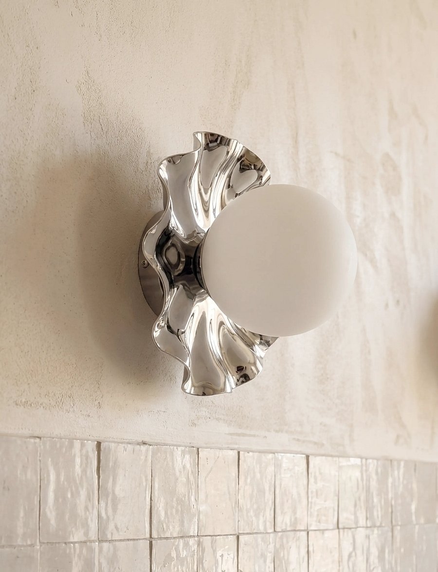Specktrum - Lea lampe - wandleuchten - chrome / opal glass - 0
