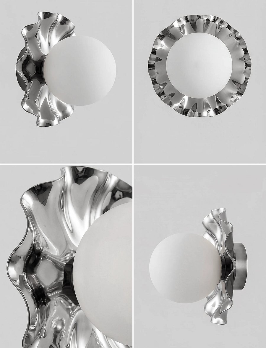 Specktrum - Lea lampe - wandleuchten - chrome / opal glass - 2