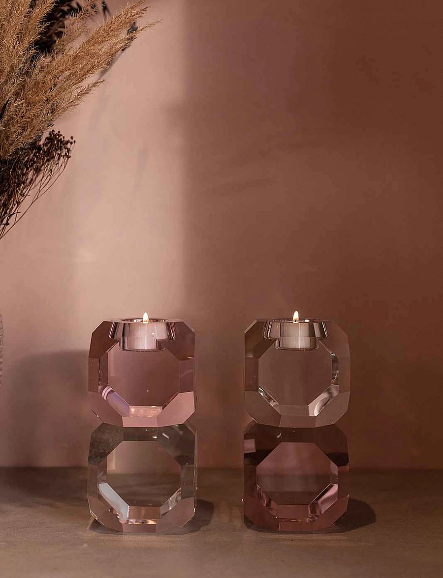 Specktrum - Sky Candle holder - teelichthalter - clear/pink - 0