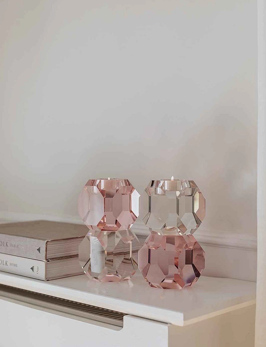 Specktrum - Sky Candle holder - teelichthalter - clear/pink - 2