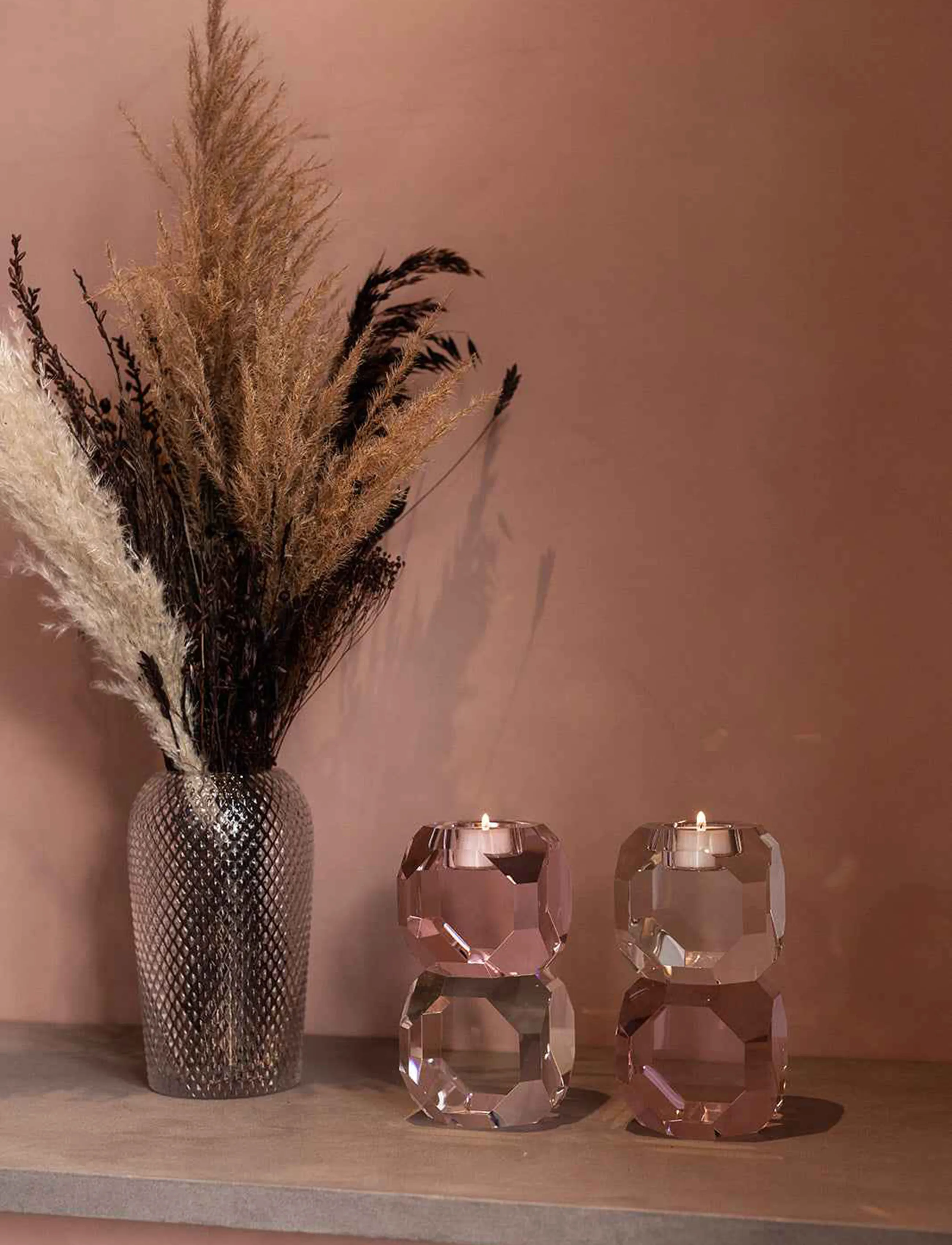 Specktrum - Sky Candle holder - teelichthalter - pink/clear - 2