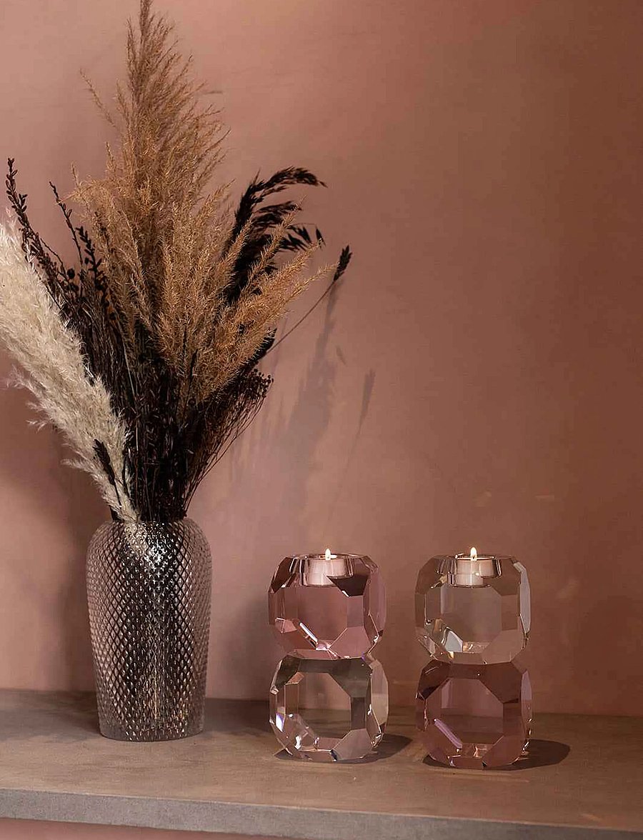 Specktrum - Sky Candle holder - teelichthalter - pink/clear - 2