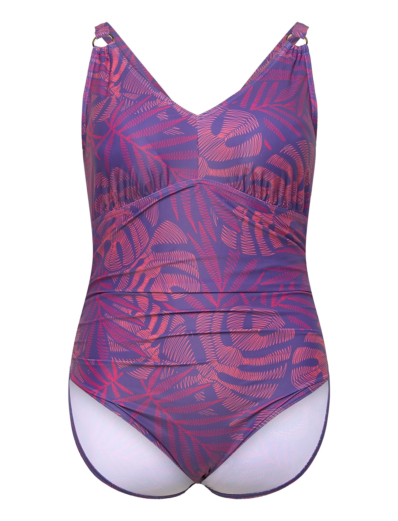 Speedo Womens Shaping Printed V Neck 1 Piece (+) - - 48 1