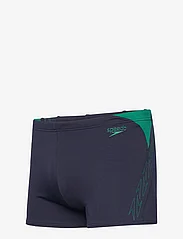Speedo - Mens Hyperboom Splice Aquashort - swim shorts - navy/green - 2