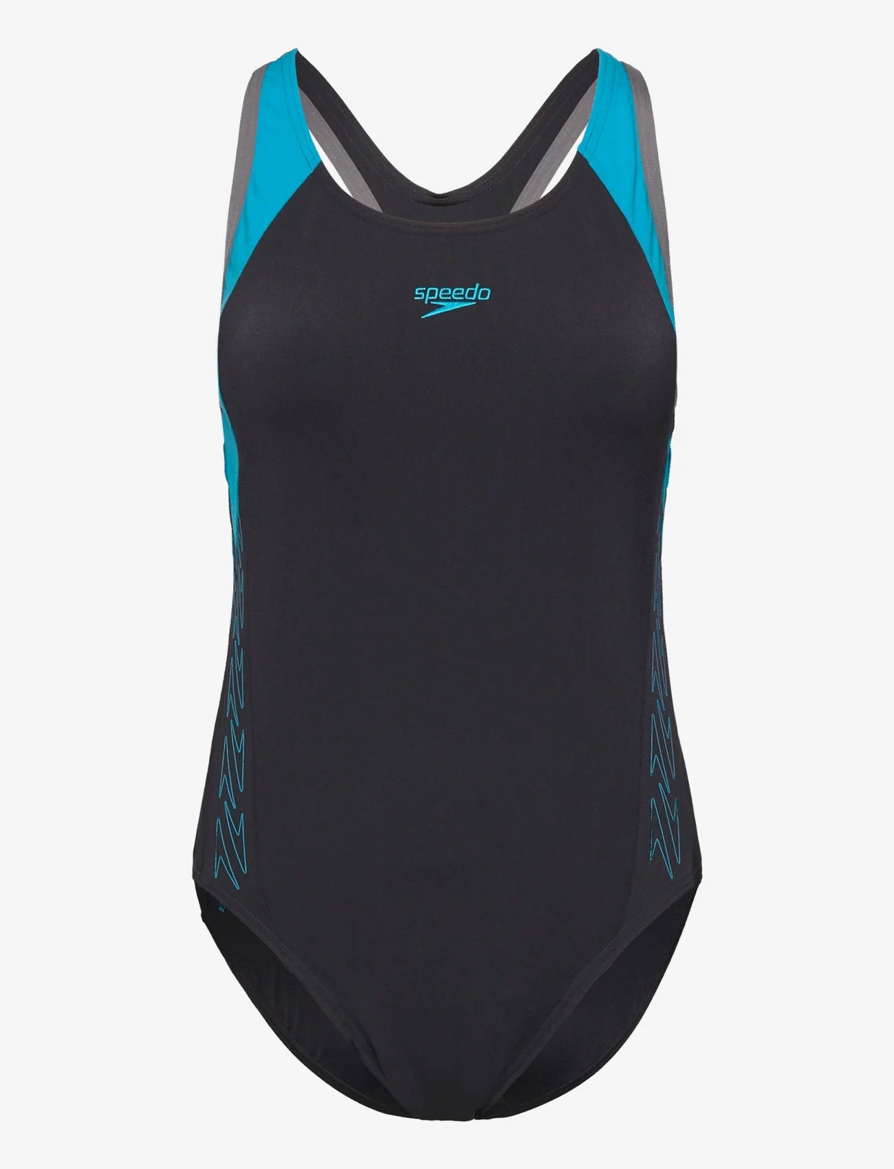 Speedo - Womens HyperBoom Flyback - swimsuits - black/blue - 0
