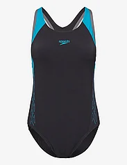 Speedo - Womens HyperBoom Flyback - swimsuits - black/blue - 0