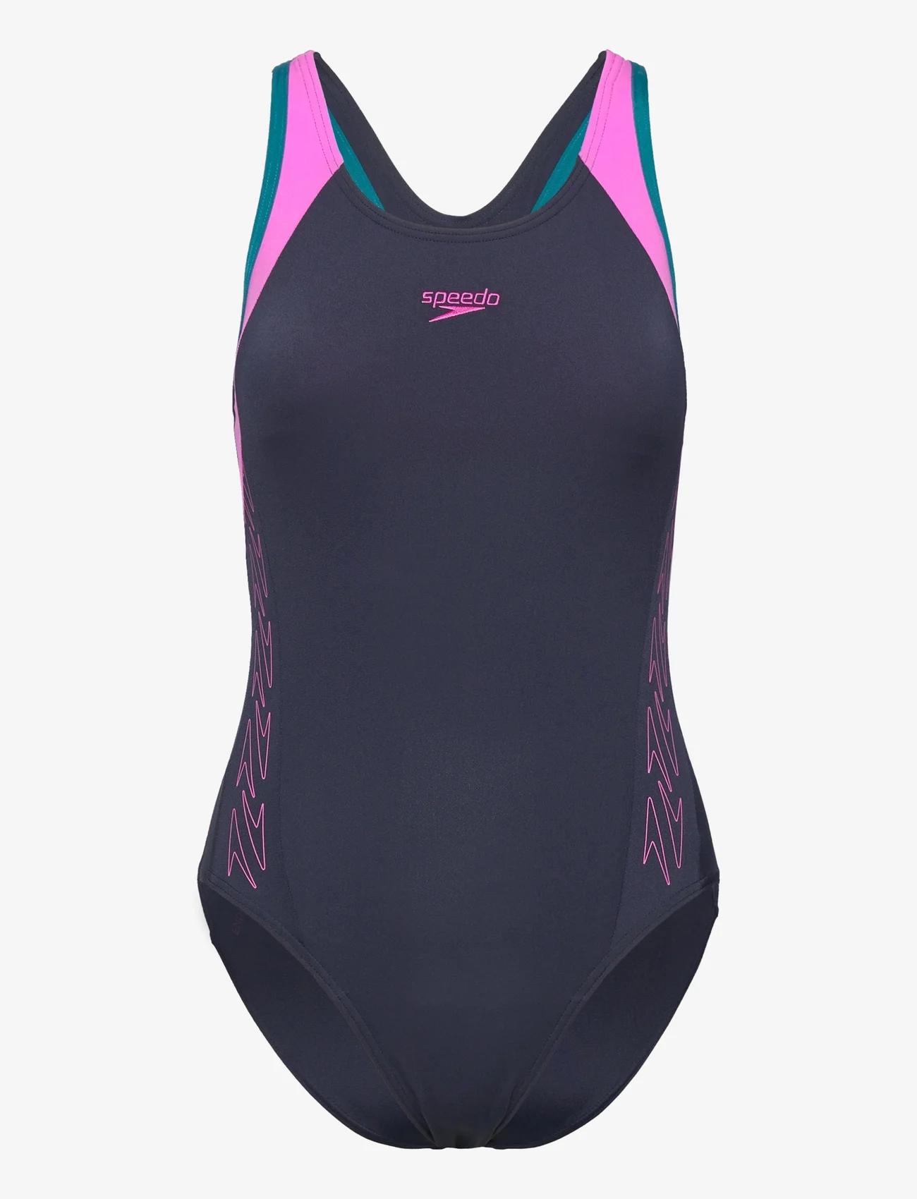 Speedo - Womens HyperBoom Flyback - swimsuits - navy/pink - 0