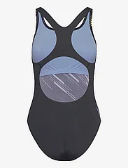 Speedo - Womens Digital Printed Medalist - swimsuits - black/purple - 1