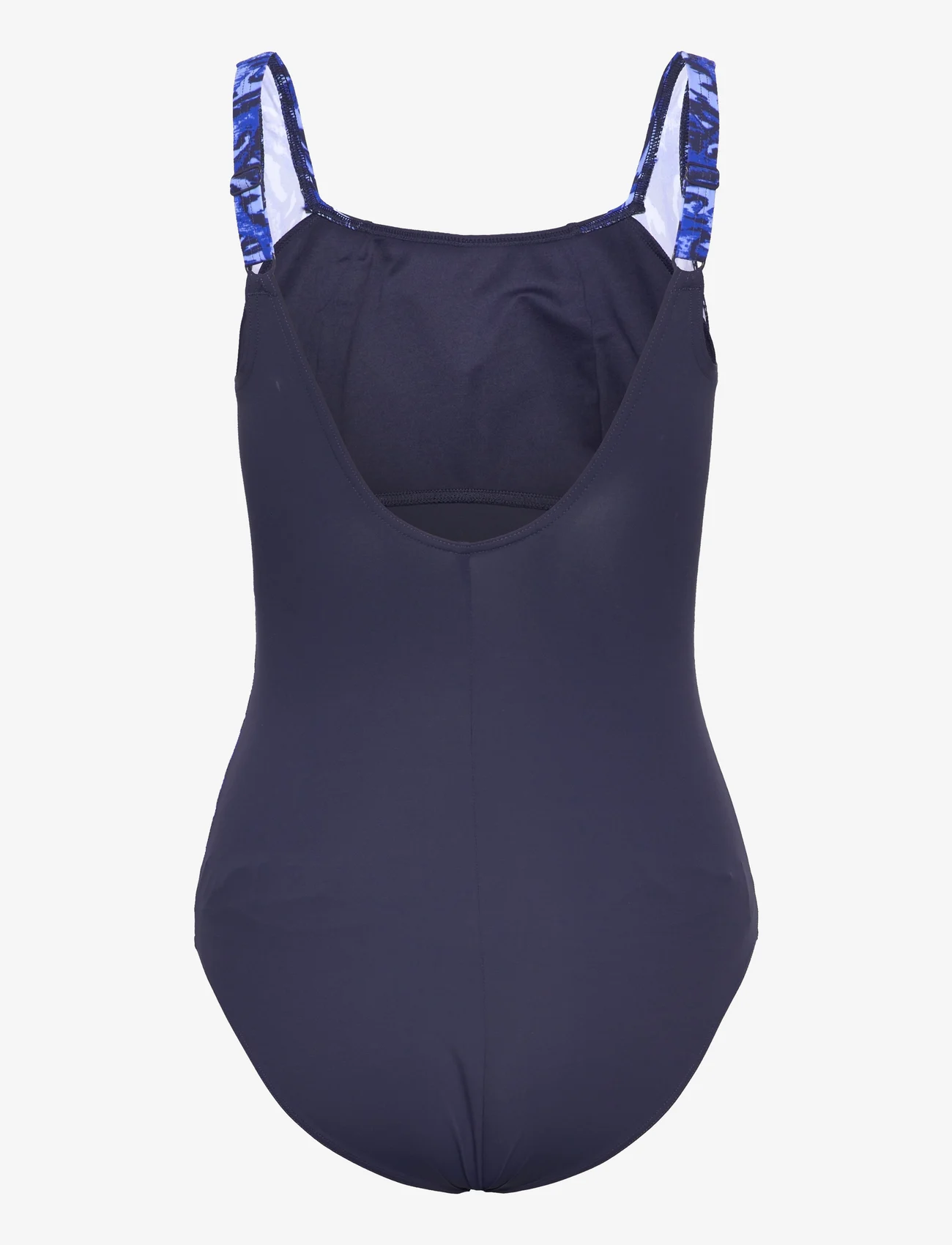 Speedo - Womens Shaping LunaLustre Printed 1 Piece - swimsuits - navy/blue - 1