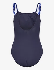 Speedo - Womens Shaping LunaLustre Printed 1 Piece - swimsuits - navy/blue - 1