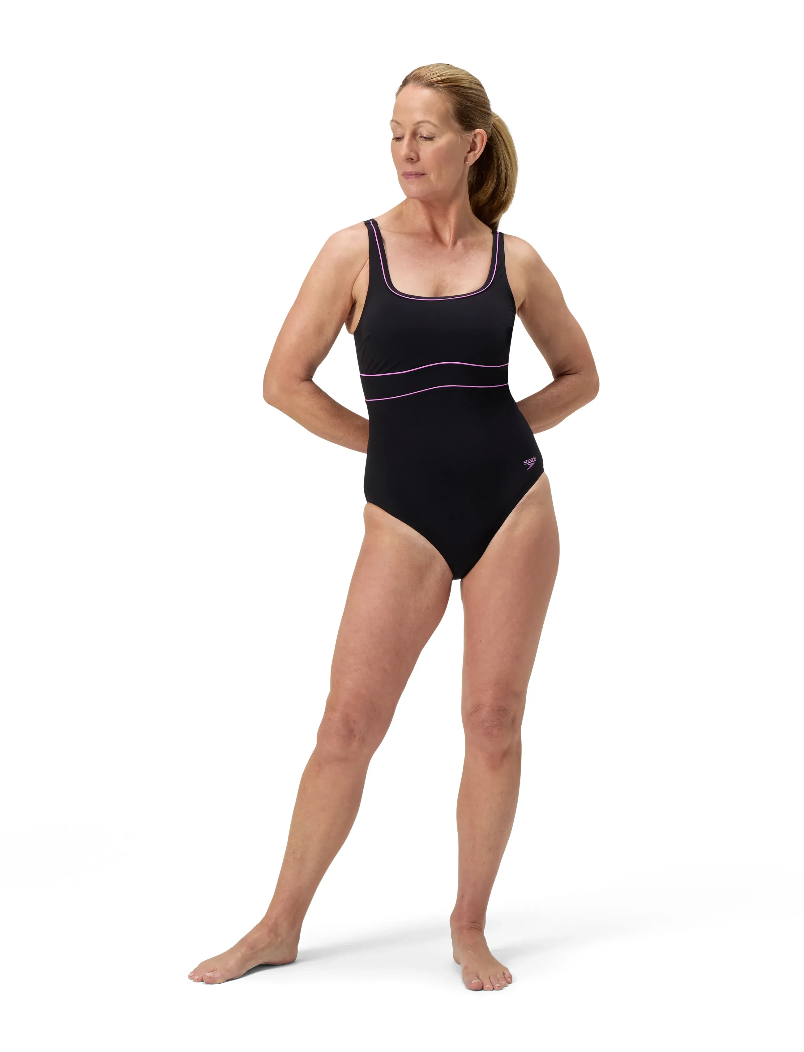 Speedo - Womens Shaping Contour Eclipse Swimsuit - maillots 1 pièce - black - 5