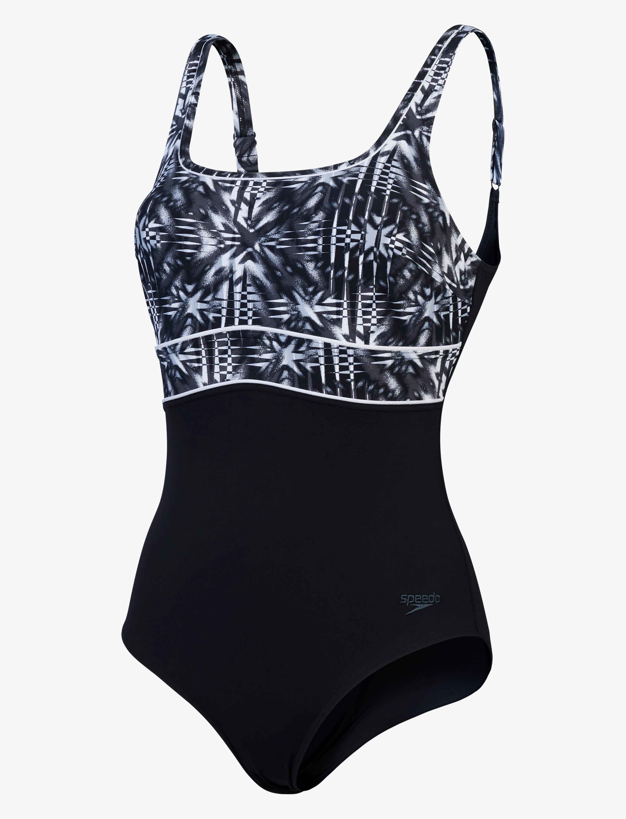Speedo - Womens Shaping ContourEclipse Printed Swimsuit - badeanzüge - black/grey - 1