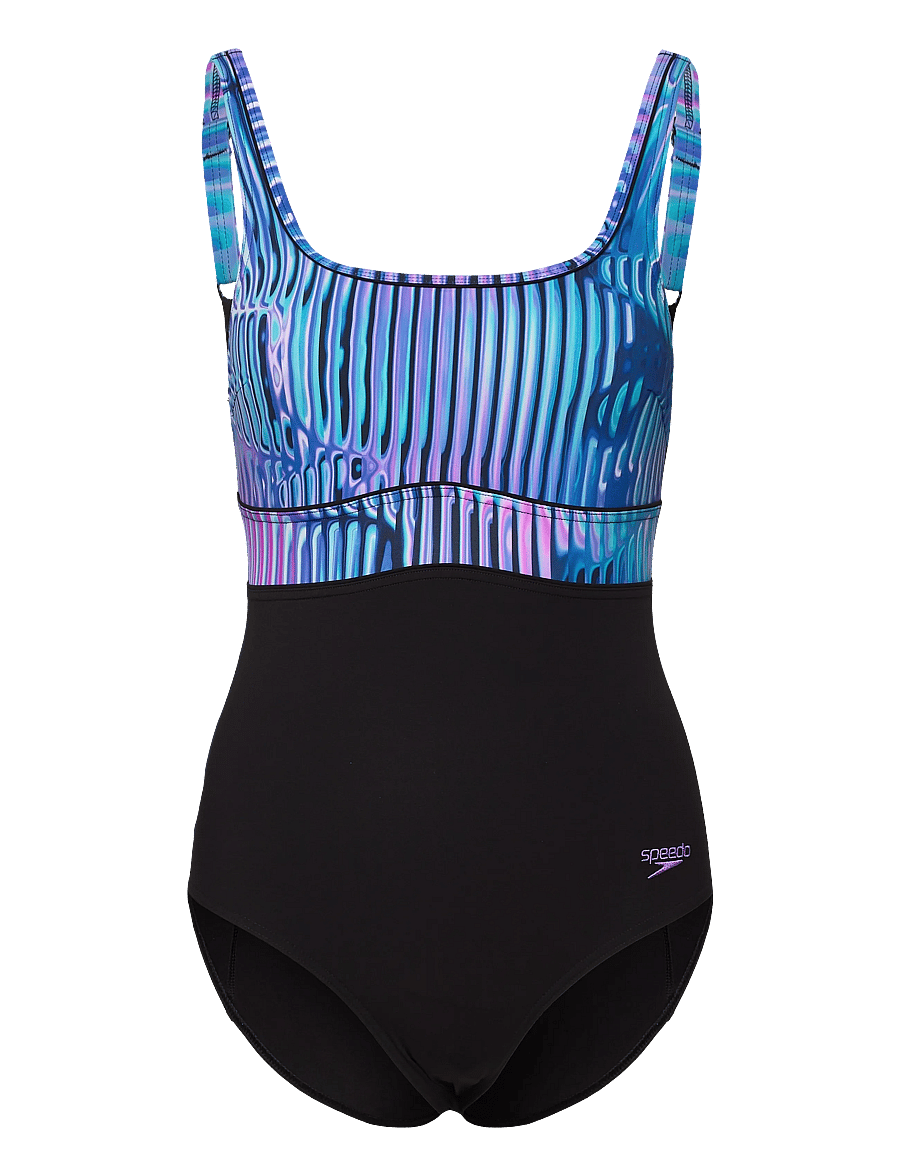 Speedo - Womens Shaping ContourEclipse Printed Swimsuit - sportiga badkläder - blue/purple - 0
