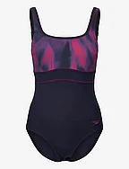 Womens Shaping ContourEclipse Printed Swimsuit - NAVY/PURPLE