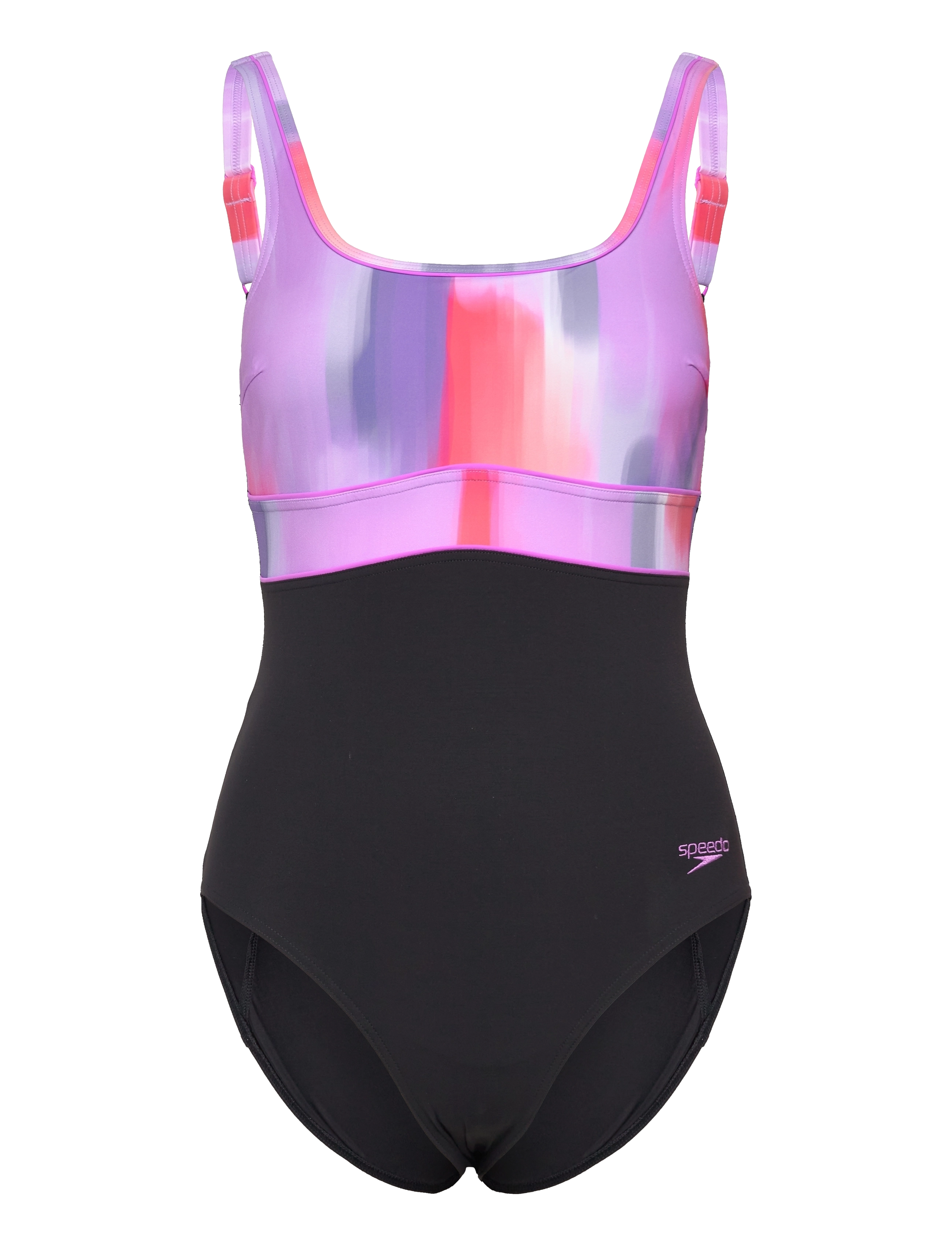 Speedo Womens Shaping ContourEclipse Printed Swimsuit - Speedo - PURPLE / black