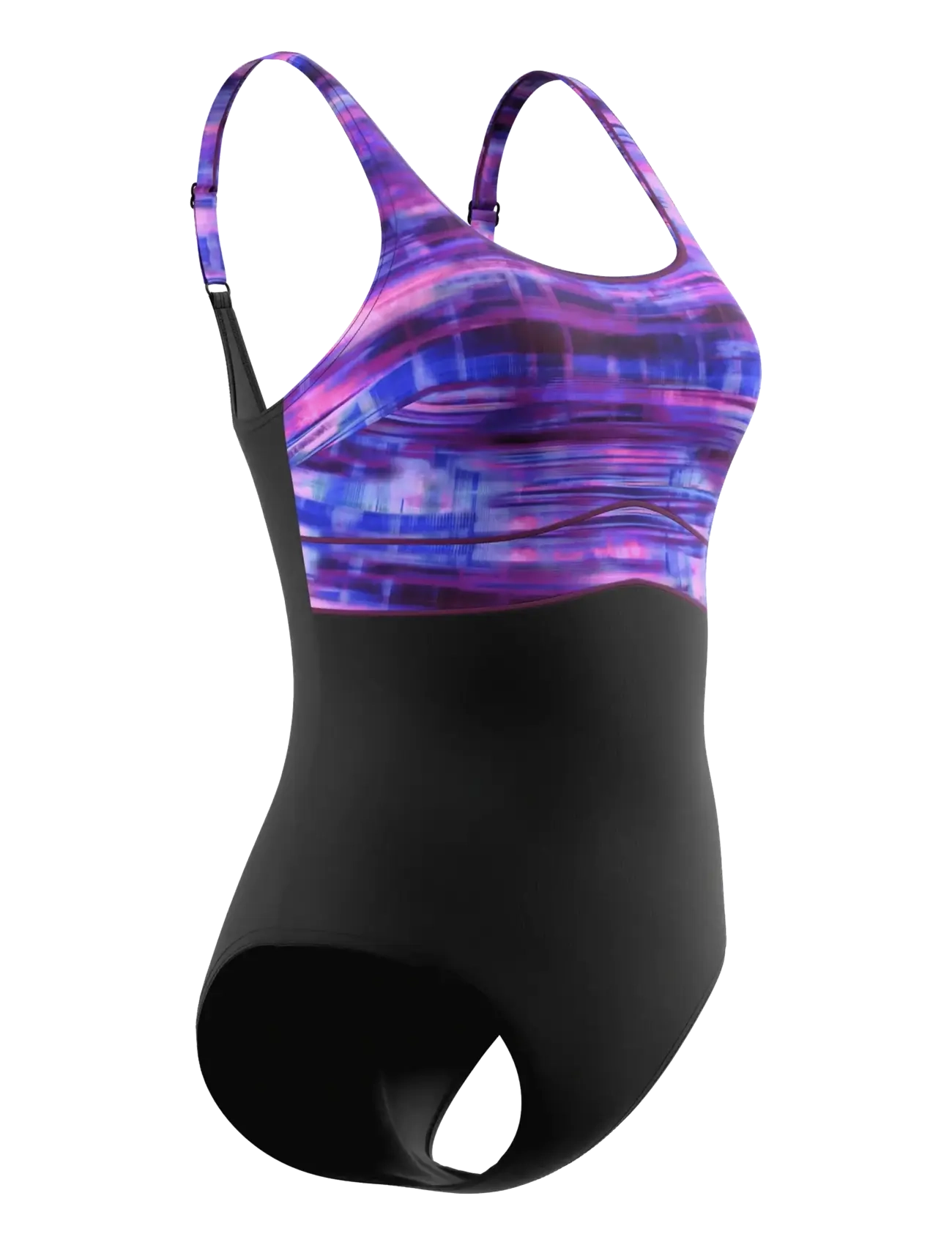 Speedo Print Contour Eclipse Swimsuit - Tøj - ANTHRACITE/BERRY COOL/WINEBERRY / purple