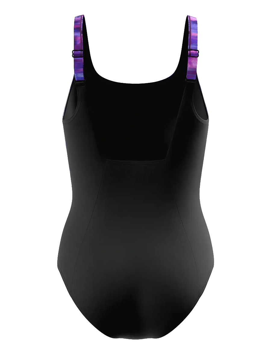 Speedo - Print Contour Eclipse Swimsuit - sportsbadetøj - anthracite/berry cool/wineberry - 2
