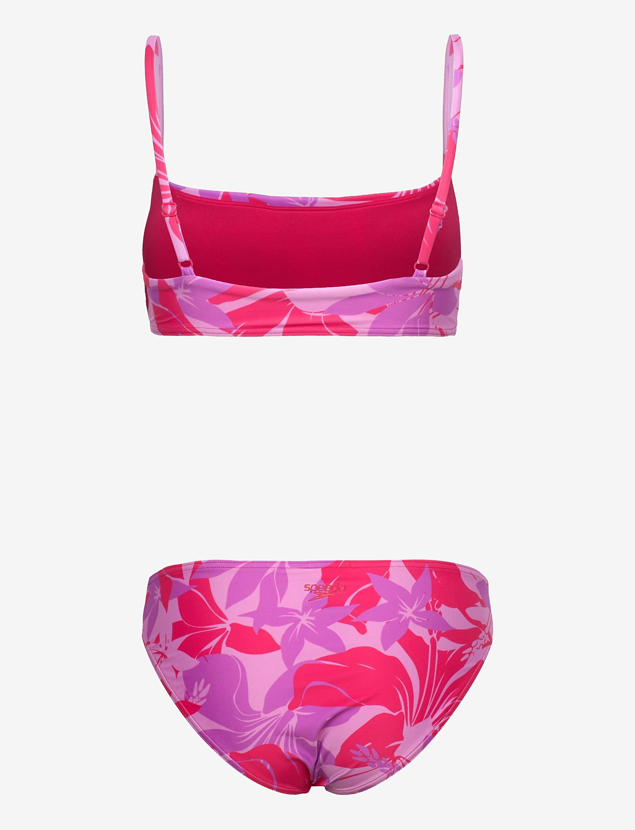 Speedo - Womens Printed Adjustable Thinstrap 2 Piece - dark pink - 1