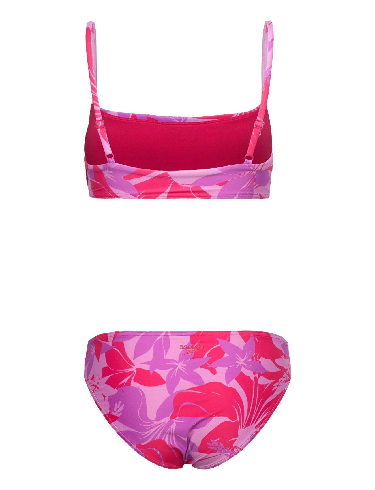 Speedo - Womens Printed Adjustable Thinstrap 2 Piece - dark pink - 1