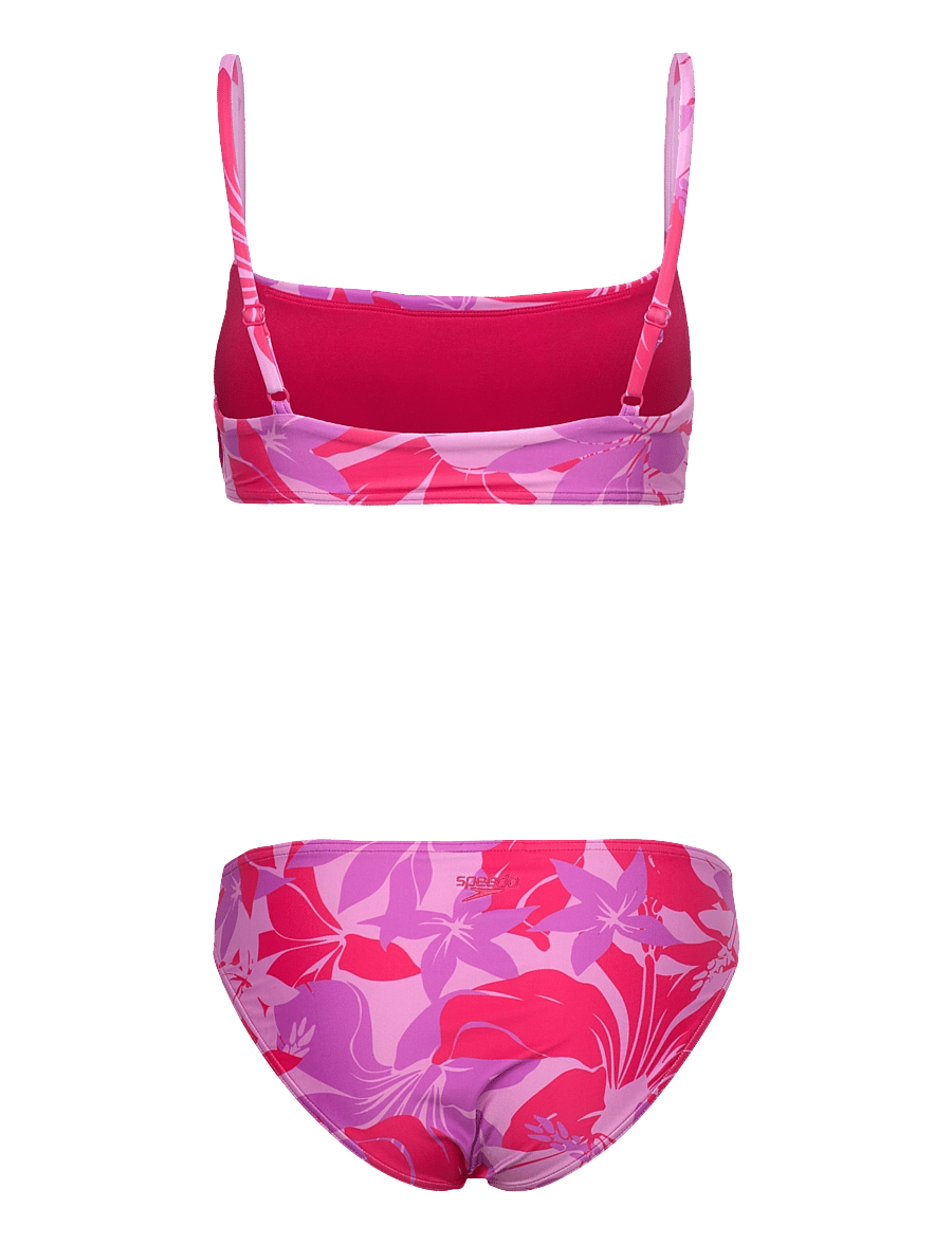 Speedo - Womens Printed Adjustable Thinstrap 2 Piece - sportsbadetøj - dark pink - 1