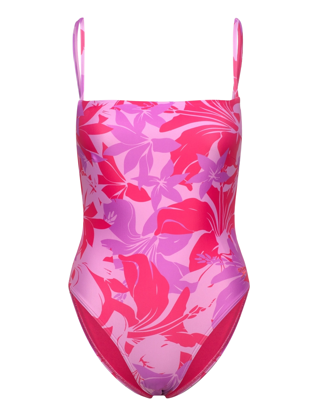 SPEEDO Womens Printed Adjustable Thinstrap 1 Piece Pink - 38 - Damen
