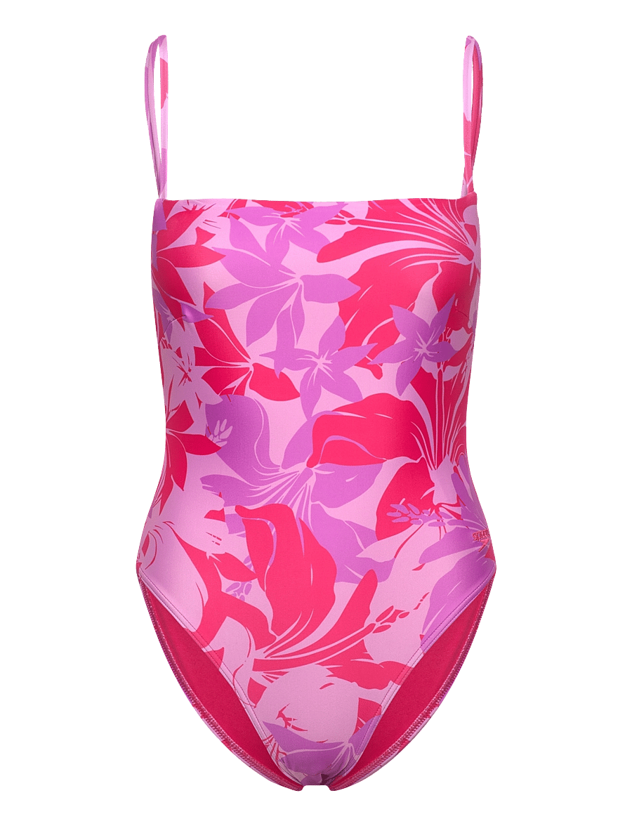Speedo - Womens Printed Adjustable Thinstrap 1 Piece - sport-bademode - dark pink - 0
