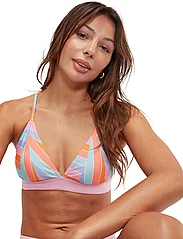 Speedo - Womens Printed Banded Triangle 2 Piece - bikini set - pink/blue - 7