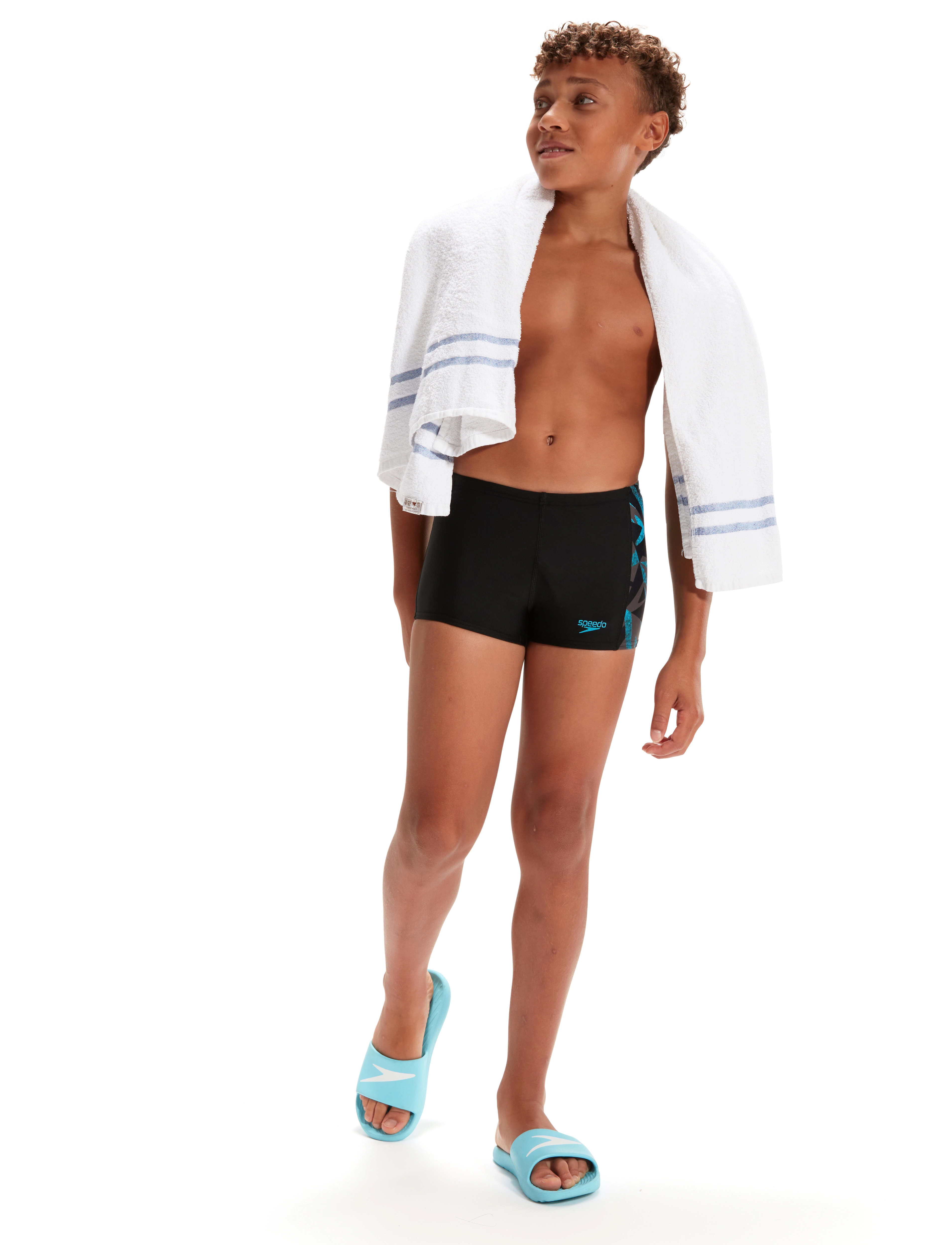 Speedo - Boys Hyper Boom Panel Aquashort - black/blue - 2