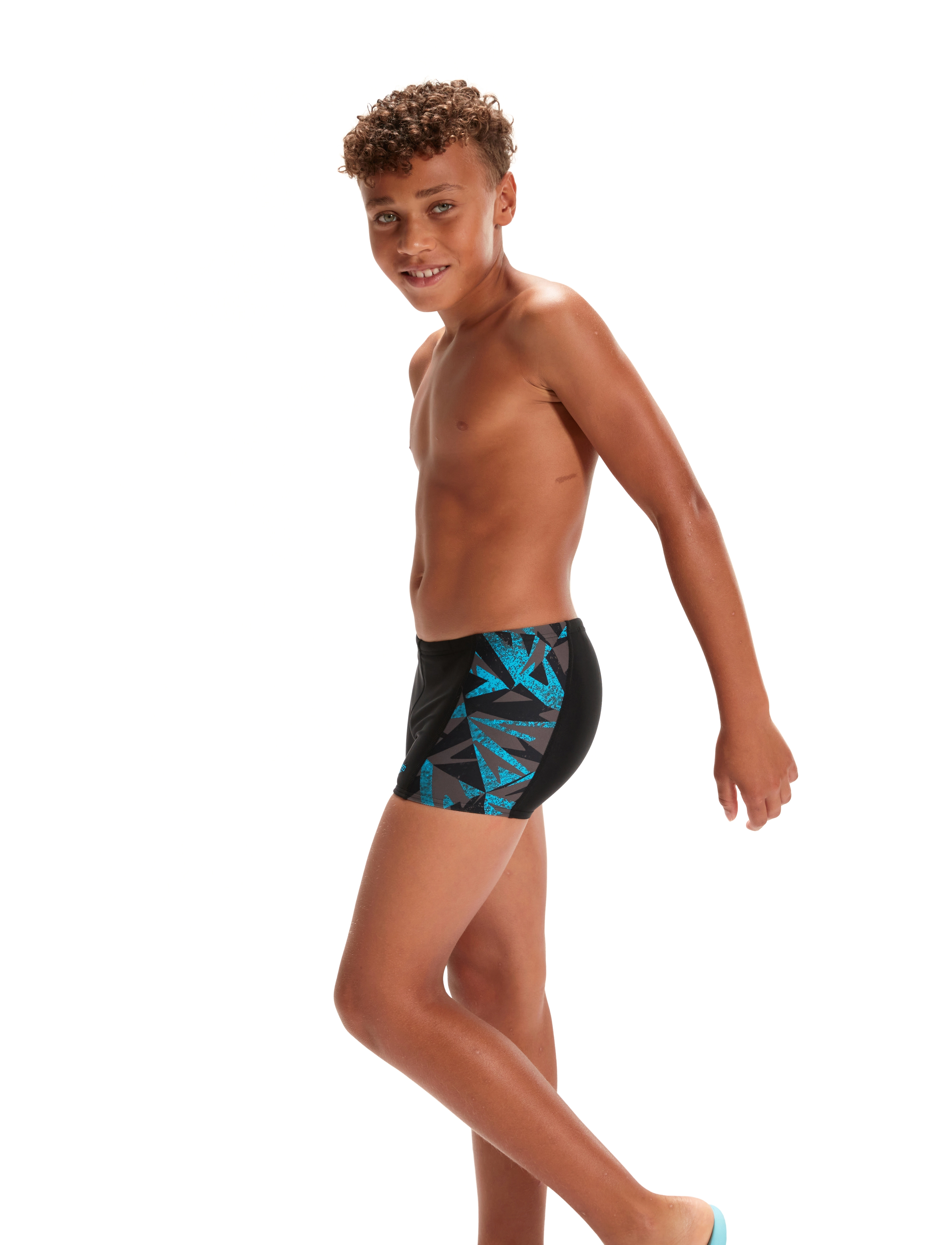 Speedo - Boys Hyper Boom Panel Aquashort - black/blue - 4