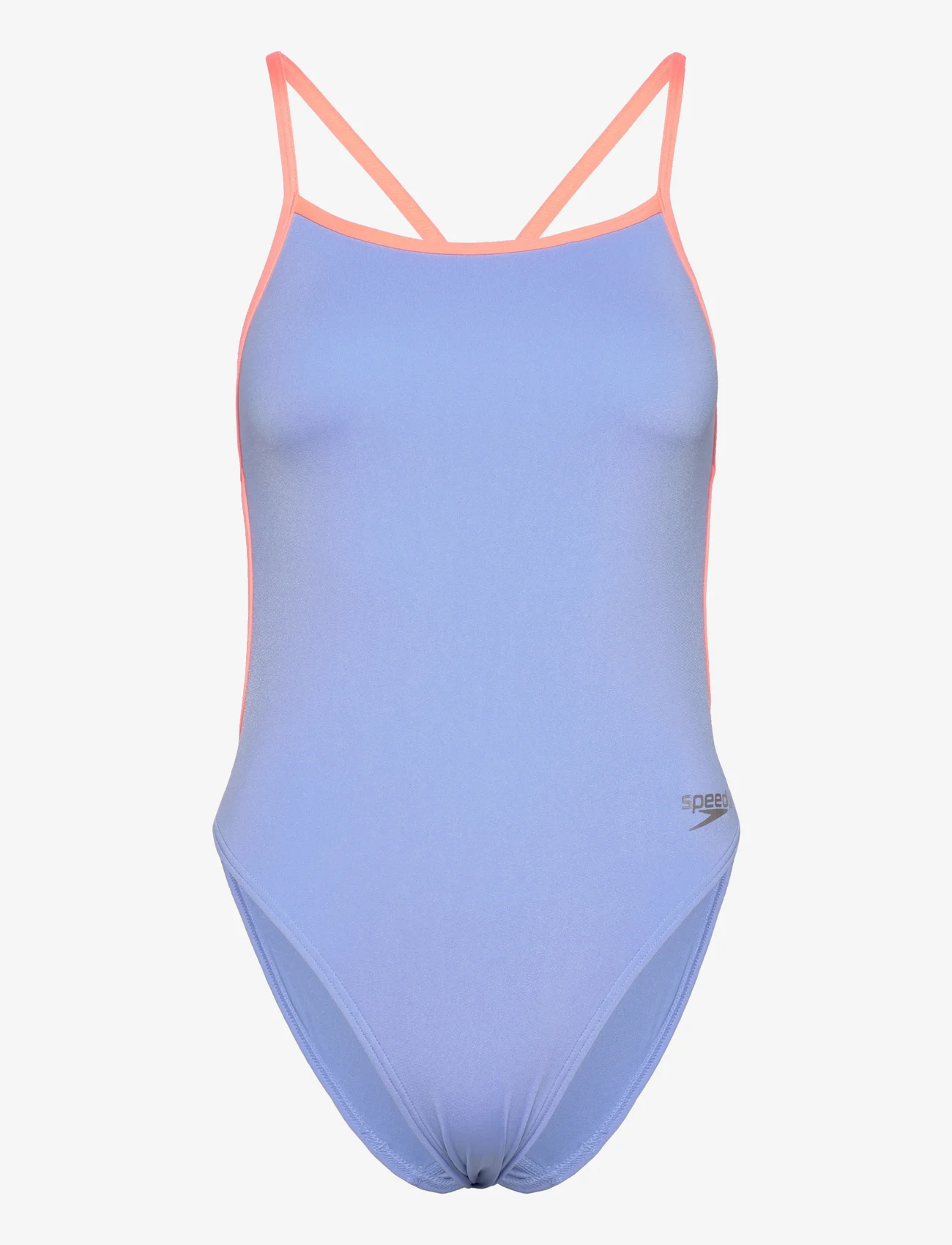 Speedo - Womens Solid Vback - maudymosi kostiumėliai - blue/pink - 0