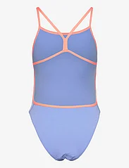 Speedo - Womens Solid Vback - swimsuits - blue/pink - 1