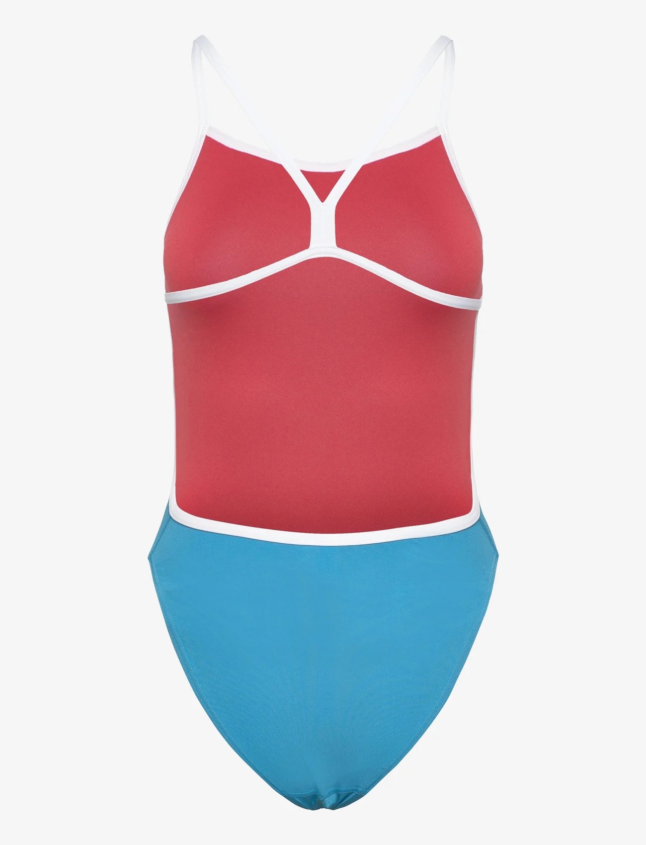 Speedo - Womens Solid Vback - swimsuits - blue/white - 1