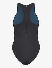 Speedo - Womens Racer Zip Swimsuit with Integrated Swim Bra - swimsuits - black - 3
