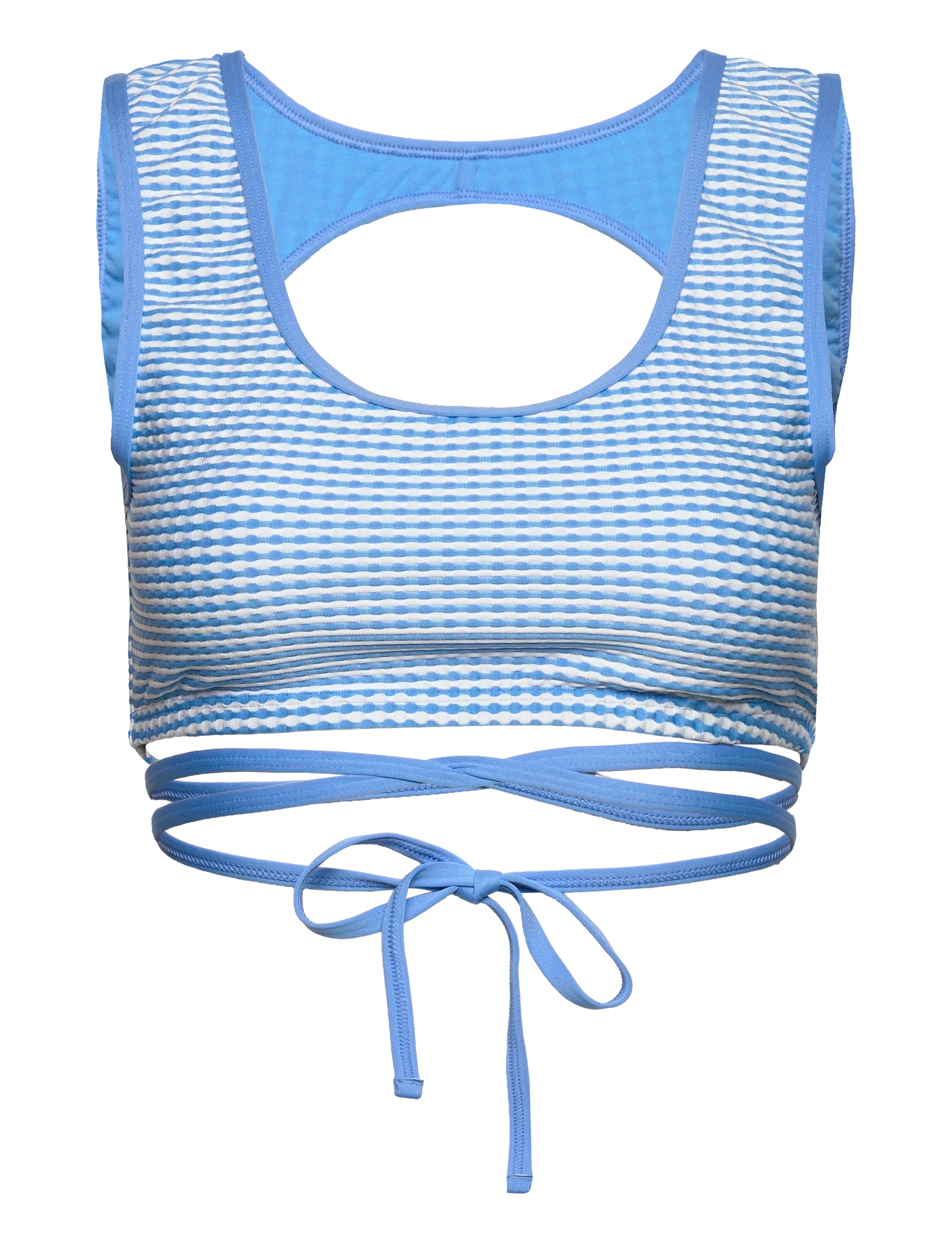 SPEEDO Gingham Wrap Crop Oberteil Blau - XS - Damen