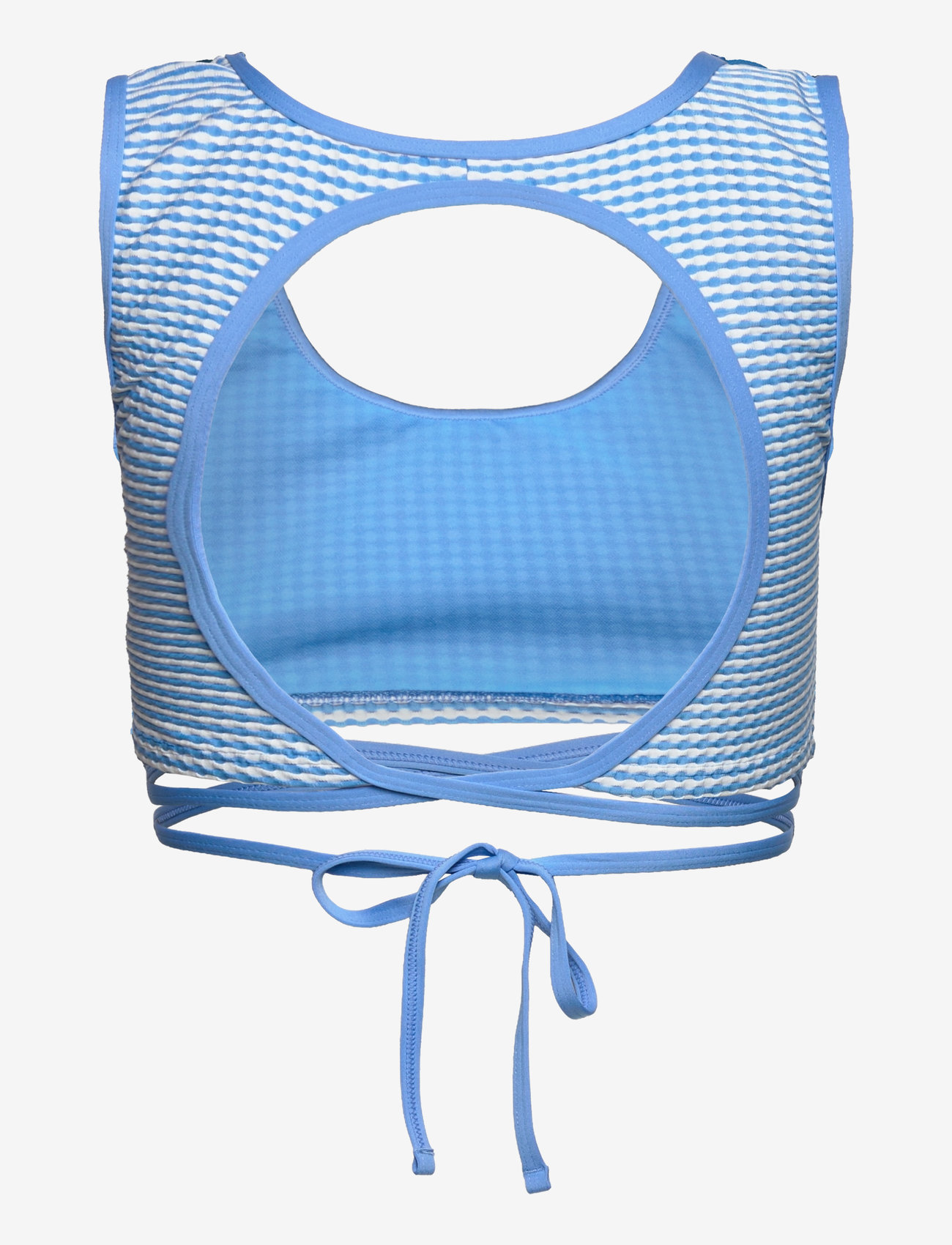 Speedo - GINGHAM WRAP CROP TOP - bikinis - blue - 1