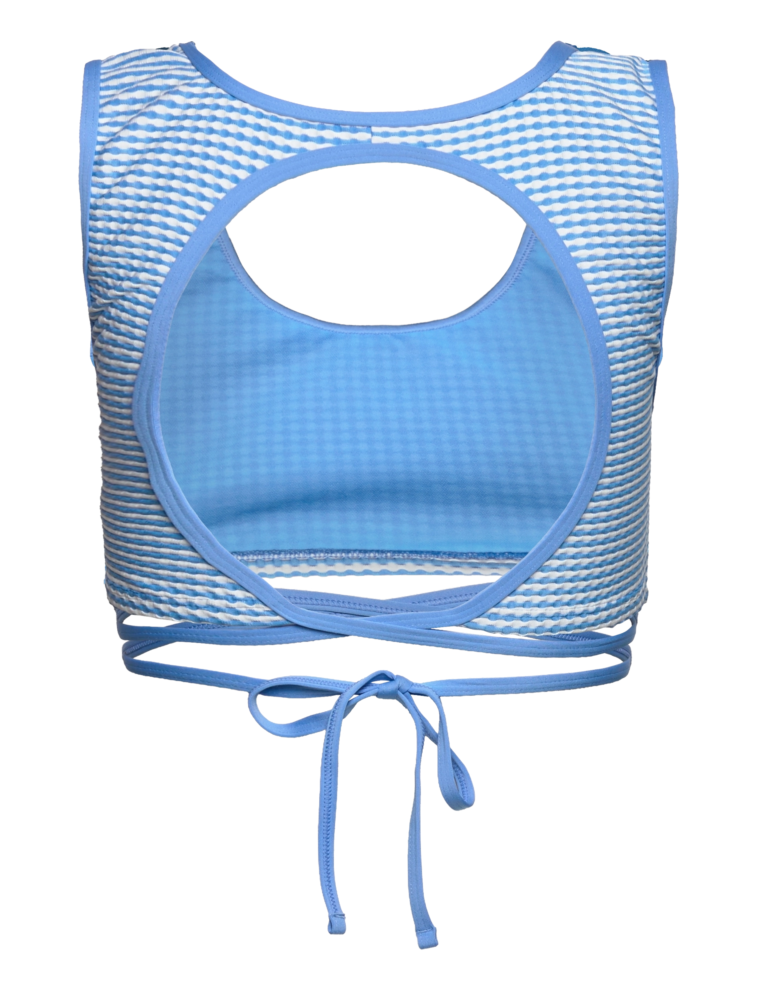 Speedo - GINGHAM WRAP CROP TOP - laveste priser - blue - 2