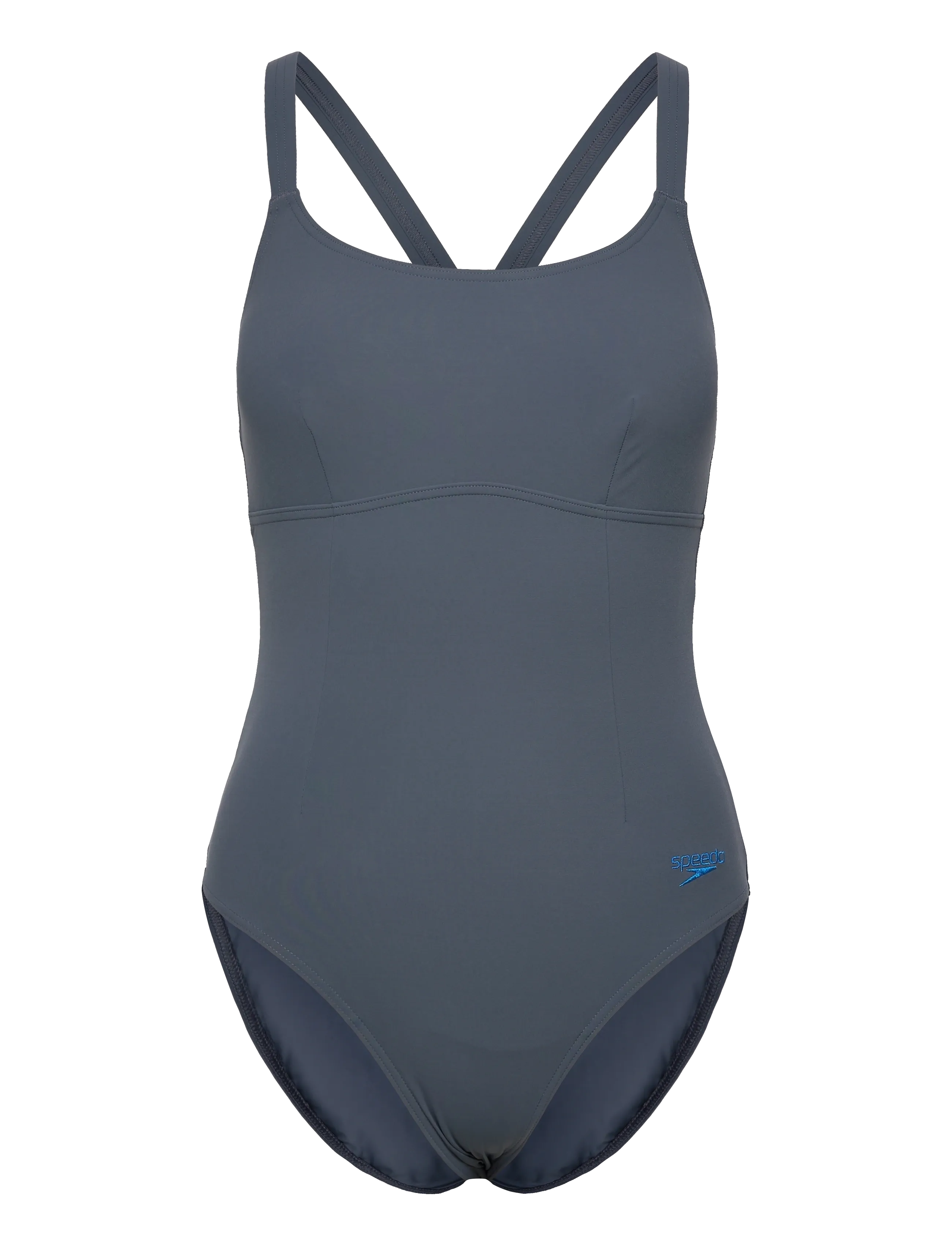 Speedo Womens Shaping Crossback Swimsuit, Kvinder, Shaping Crossback Badedragt, Grå, Str: 46